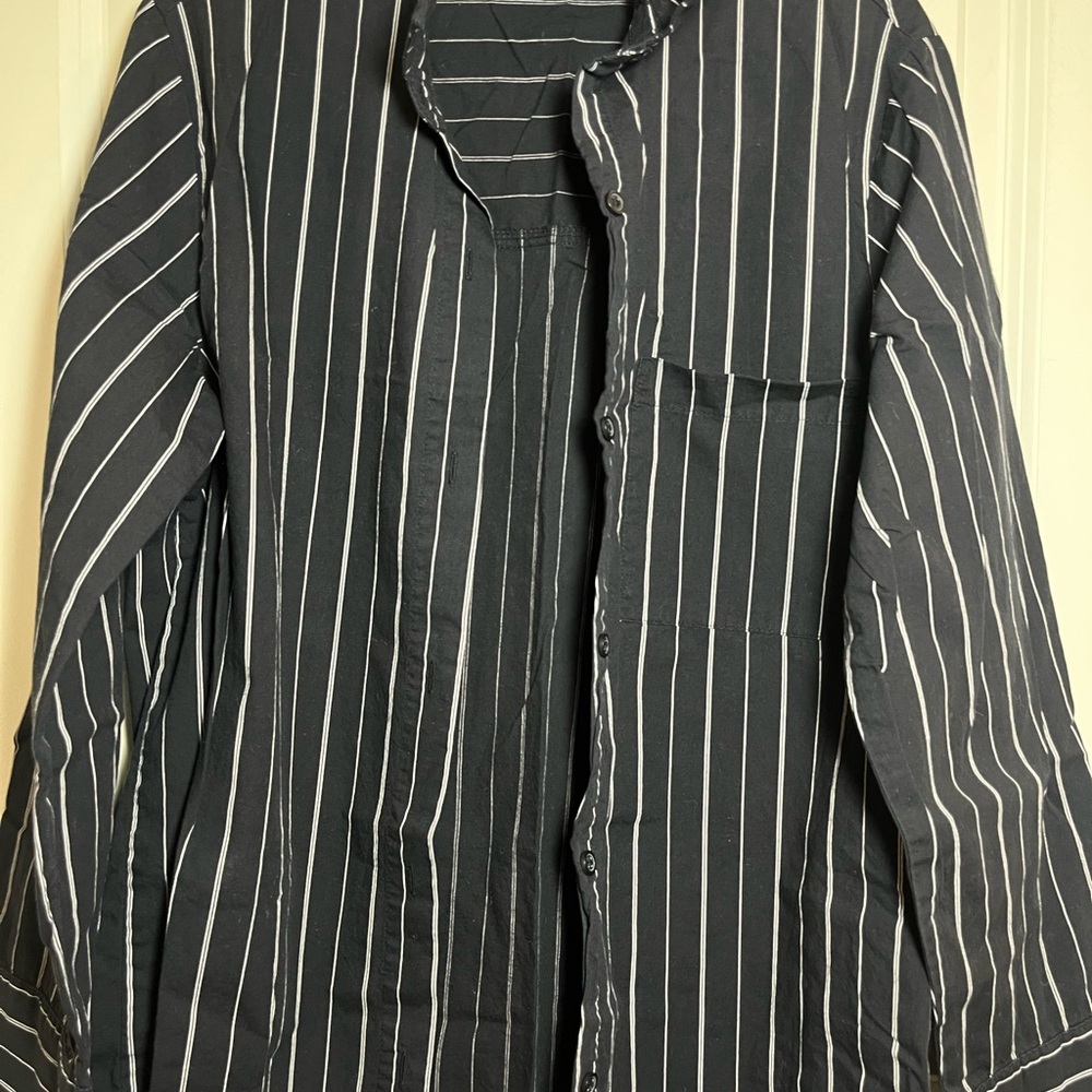 H&M Black Pinstripe Shirt